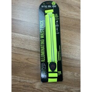 FITZIP Illuminating Waist Pack by FITKICKS, USB Rechargable, Yellow Light Up NEW